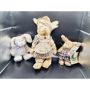 BOYDS Bears Lot Of 3 Collectible Bunnies Easter Plush